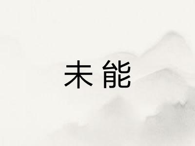 未能 未能