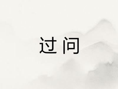 过问 过问