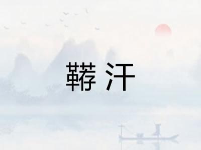鞯汗 鞯汗