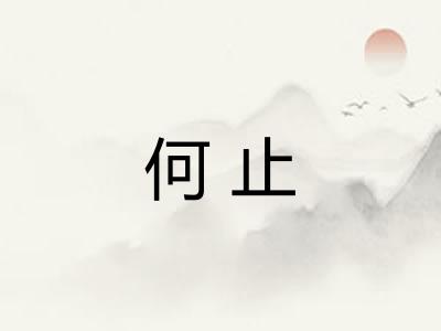 何止 何止