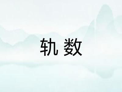 轨数 轨数
