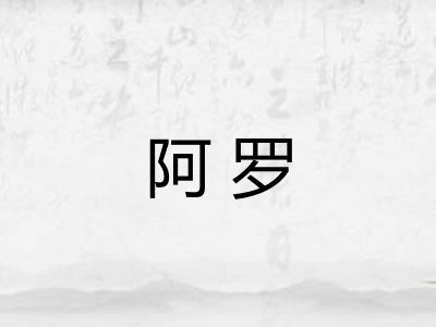 阿罗 阿罗
