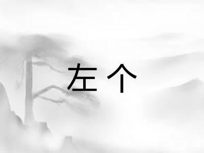 左个 左个