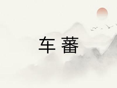 车蕃 车蕃