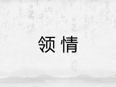 领情 领情