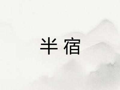 半宿 半宿