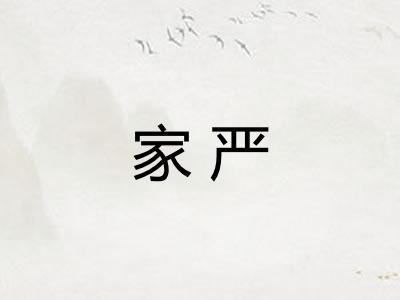 家严 家严