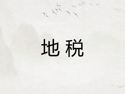 地税 地税