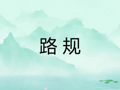 路规 路规