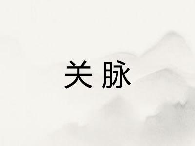 关脉 关脉