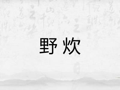野炊 野炊