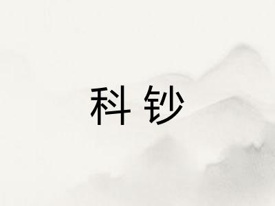 科钞 科钞