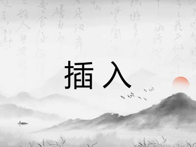 插入 插入