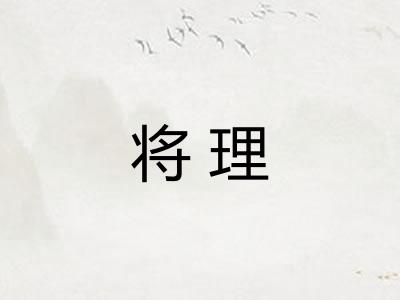 将理 将理