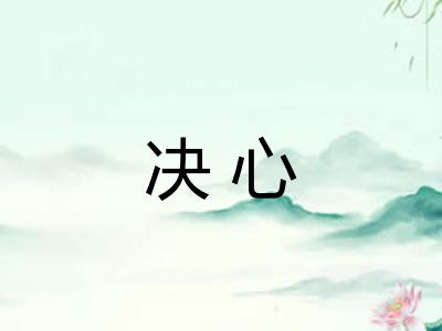 决心 决心