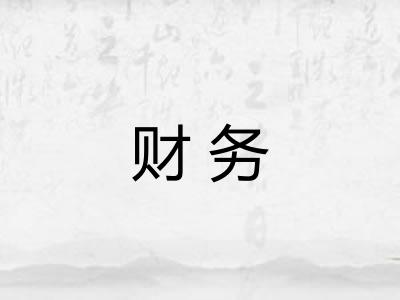 财务 财务