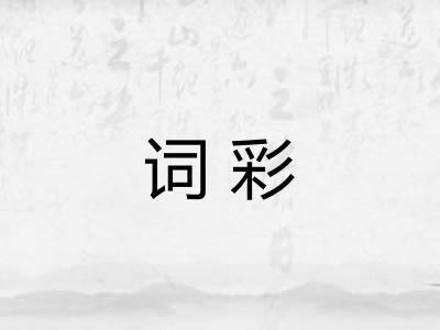 词彩