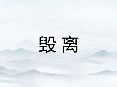 毁离 毁离