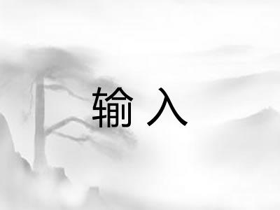 输入 输入