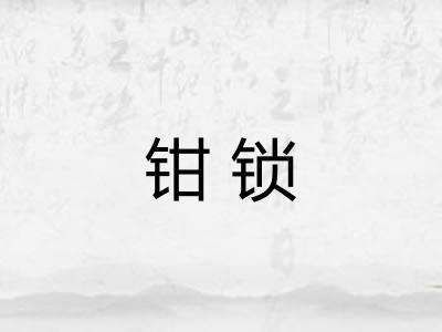 钳锁 钳锁