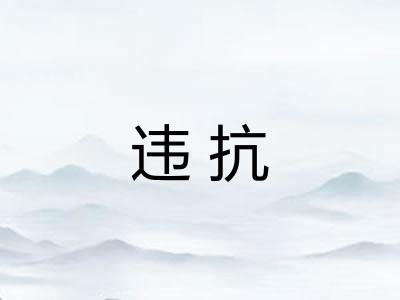 违抗 违抗
