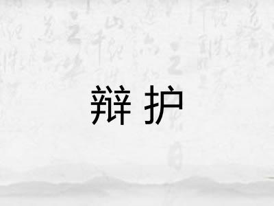 辩护 辩护