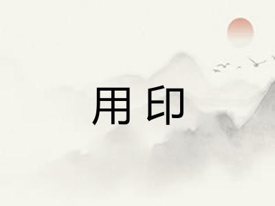 用印 用印