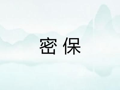 密保