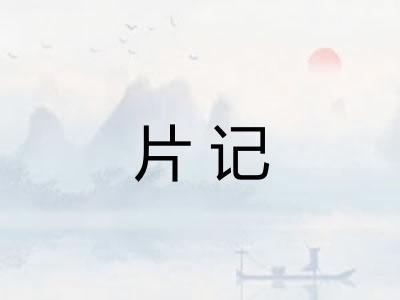 片记 片记