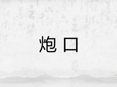 炮口 炮口
