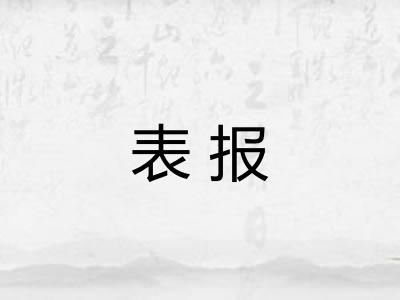 表报 表报