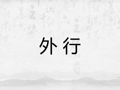 外行 外行