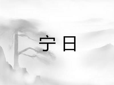 宁日 宁日