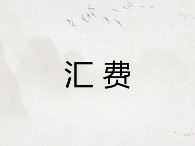 汇费 汇费