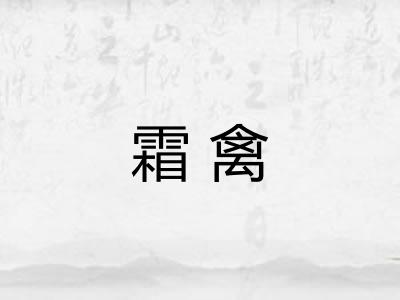 霜禽 霜禽