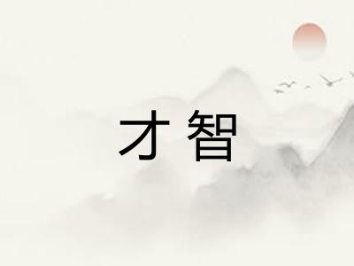 才智 才智