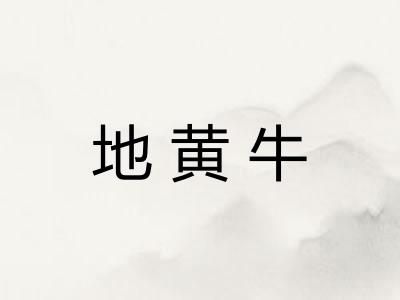 地黄牛 地黄牛