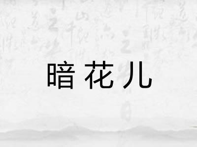 暗花儿 暗花儿