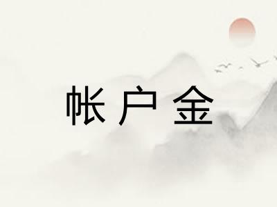 帐户金 帐户金