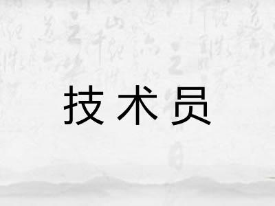 技术员 技术员