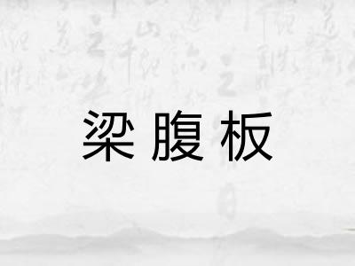 梁腹板 梁腹板