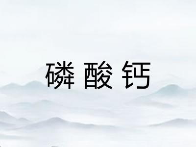 磷酸钙 磷酸钙