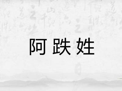 阿跌姓 阿跌姓