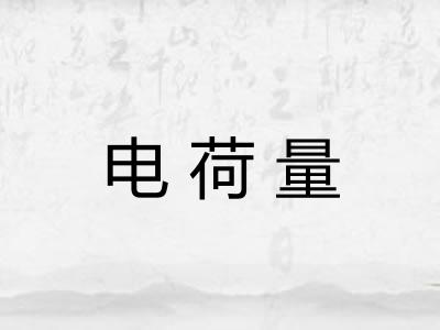 电荷量 电荷量