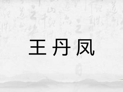 王丹凤 王丹凤
