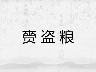 赍盗粮 赍盗粮