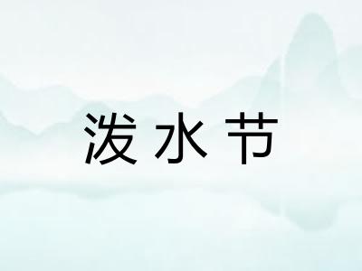 泼水节