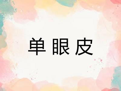 单眼皮
