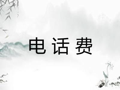 电话费 电话费