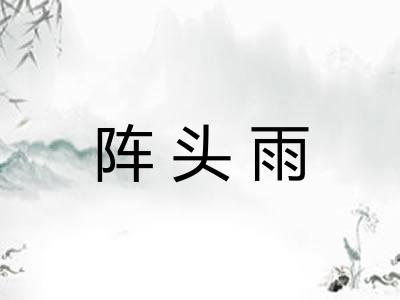 阵头雨 阵头雨